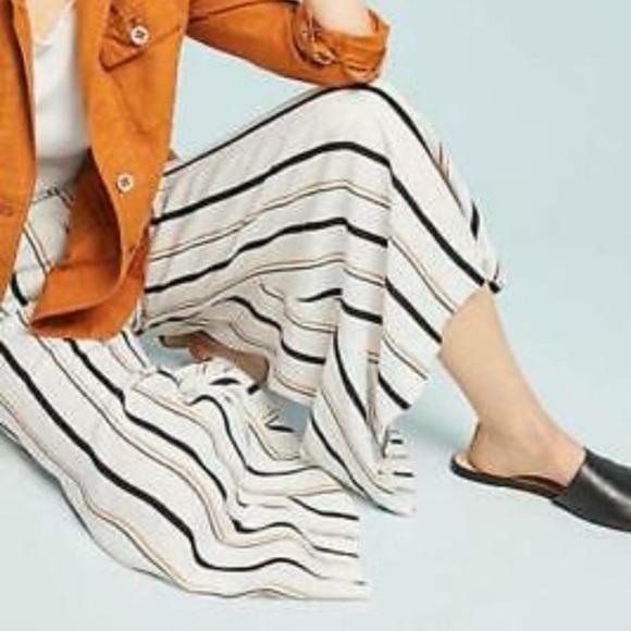 ETT:TWA ANTHRO Manon Striped Flare Pants - Picture 4 of 9